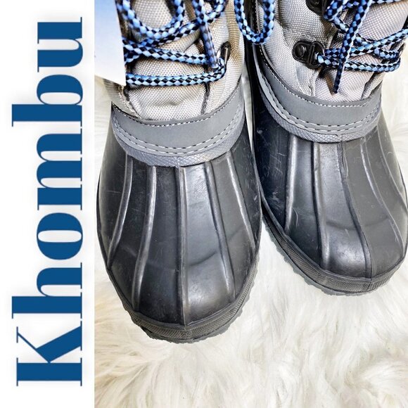 NWT KHOMBU ANNABEL Gray Thermolite Insulated Quilted Mid-Calf Snow Boots, Size 7 - Picture 4 of 10